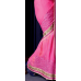 Glamorous Magenta Colored Embroidered Faux Georgette Saree